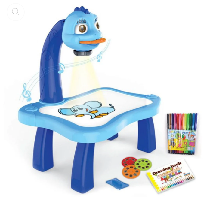 24 Patterns Projector Painting Desk Toy - Blue